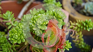 potted green succulent plants in a garden