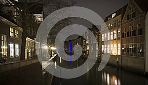 Pottenkade Dordrecht Holland by night photo