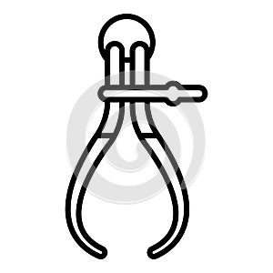 Potter pliers icon, outline style