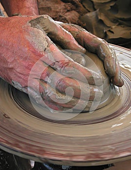 The potter's hands photo