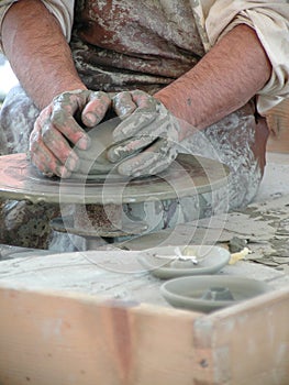 The potter's hands photo