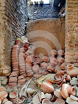 Potter's village Kumahar Wali Gali Parjapat Colony Bindapur Delhi.