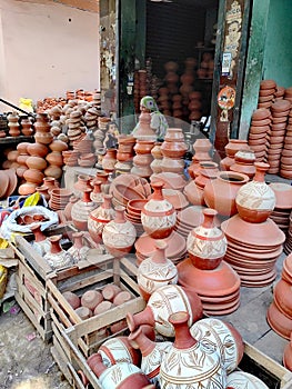 Potter's village Kumahar Wali Gali Parjapat Colony Bindapur Delhi.
