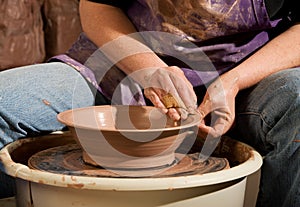 Potter Shaping Clay