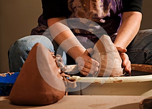 Potter Shaping Clay