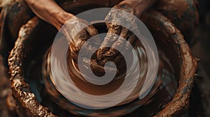 The Potter at Work.AI generated image