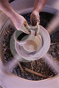 Potter at work , India
