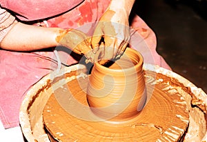 Potter working