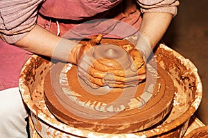 Potter working