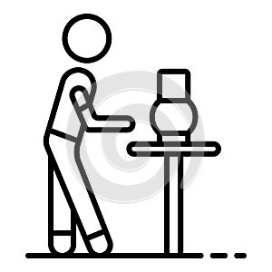 Potter workshop icon, outline style