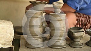 pottery artist has made these crafts
