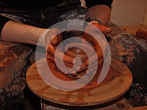 Pottery artistic hands
