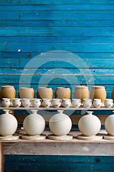 Pottery biscuit on the shelf