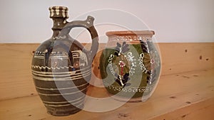 Pottery - ceramic objects of traditional Romanian village