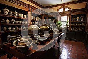 pottery and ceramics museum, displaying the history of pottery and ceramic arts