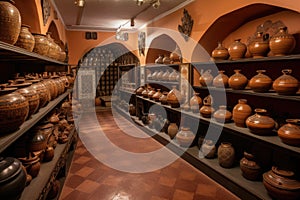 pottery and ceramics museum, displaying the history of pottery and ceramic arts