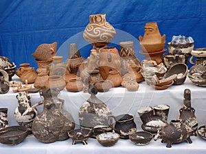 Pottery imitating ancient ceramic from Cucuteni culture photo