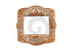 Pottery isolated frame ornament celtic symbol bird stylized animal mythological bird fantasy art deco frame medieval