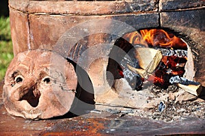 Pottery kiln detail