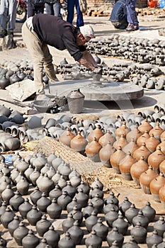 Pottery Making, Bhaktapur, Nepal