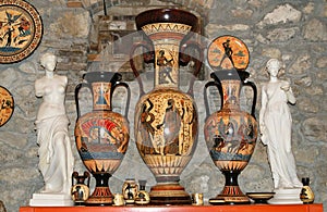 Pottery by making copies of ancient Greek vases photo