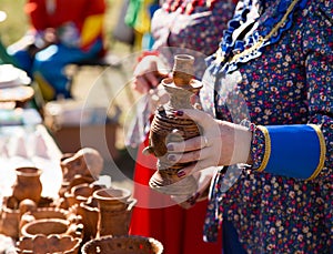 Pottery from a seller on the market