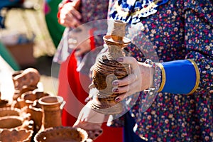 Pottery from a seller on the market