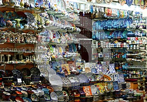 Pottery shop in Istanbul Grand Bazaar