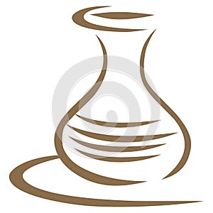 Pottery Studio Logo Vector Illustration Icon