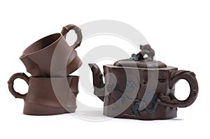 Pottery tea service