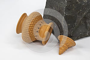 Pottery vessels isolated on white background