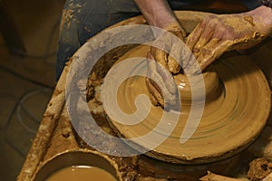 Pottery working place