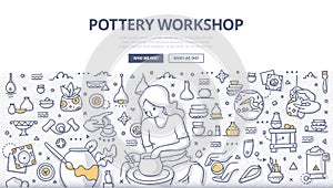 Pottery Workshop Doodle Concept