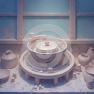 Pottery Workshop with Spinning Wheel