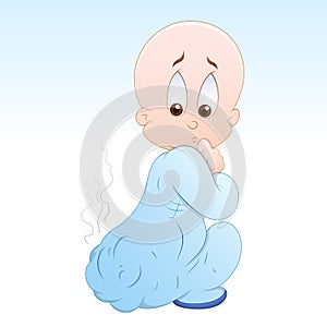Potty Time - Baby Vector Illustration