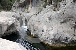 Pou Clar Water Falls in Ontinyent, Valencia, Spain