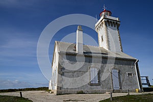 Poulains lighthouse at Belle-Ile-en-Mer in Brittan