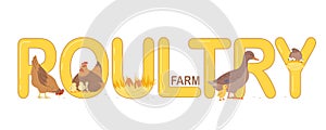Poultry Farm Text Banner