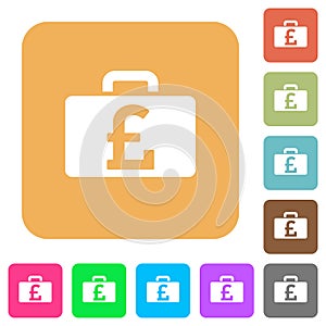 Pound bag rounded square flat icons