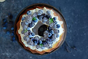 Pound Cake with forest fruits