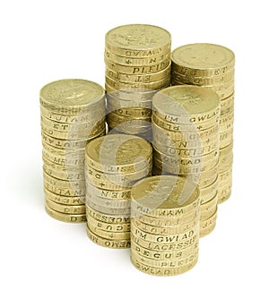 Pound Coin Stacks photo