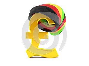 Pound currency with rasta hat