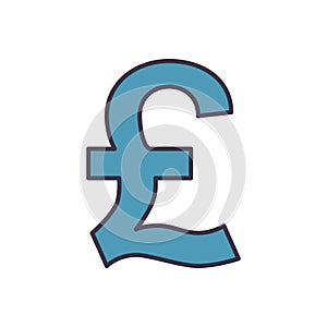 Pound related vector icon