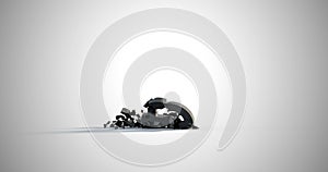 Pound sign falling against white background