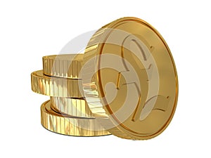 Pound sign in golden coin