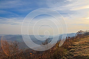 Pounding mill overview to the east blue ridge parkway.