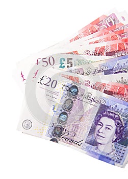 Pounds isolated on white background