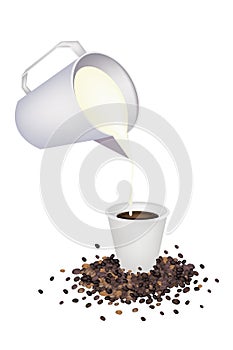 Pour Delicious Hot Coffee by Measure Cup