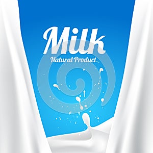 Pour milk, background.