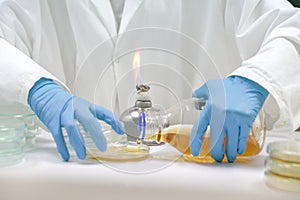 The Pour Plate method where in the sample is suspended